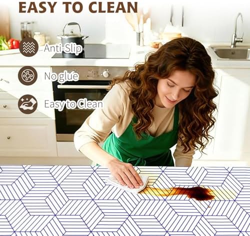 Shelf Liners for Kitchen Cabinets 17in x 20FT, Non Adhesive Cabinet Liner - Image 4