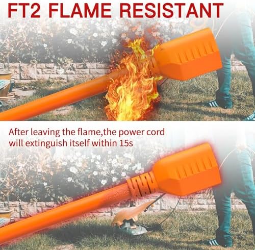 Skrizcable 16/3 50 FT Outdoor Extension Cord Waterproof, Orange Power Cord - Image 3