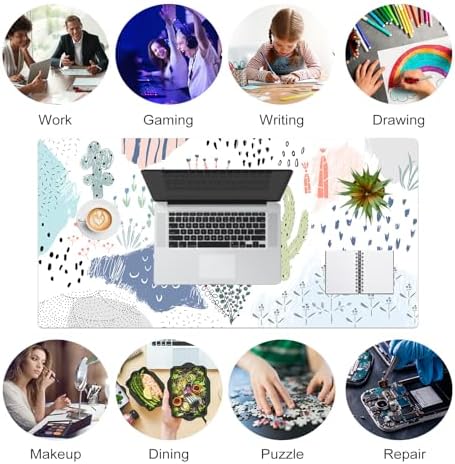 Faux Leather Large Mouse Pad, Office Desk Mat, 31.5"x15.7", Minimalist - Image 6
