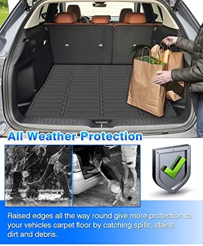 Cartist Cargo Liner Custom Fit for for Mazda CX-50 2023 2024 Accessories All Weather Rear Trunk Mat High Side Waterproof TPE Black - Image 3