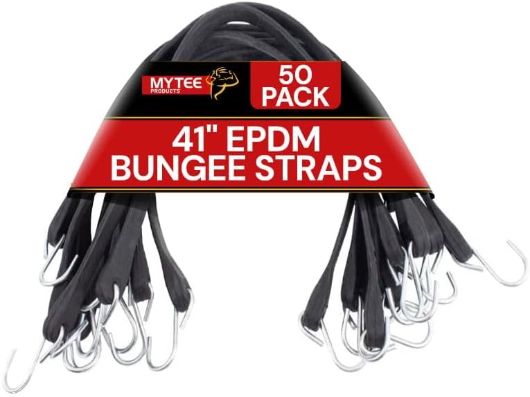 Mytee Products 41" EPDM Tarp Bungee Straps w/Crimped Hooks -50 Pack - Image 2