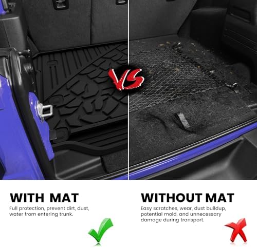LASFIT Cargo Mat for Jeep Wrangler JL 2018-2026 4 Doors Without SUBWOOFER - Image 3
