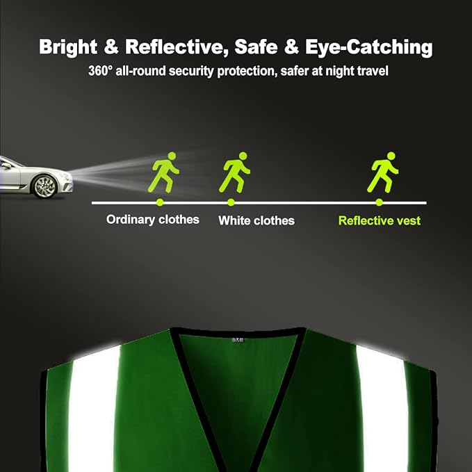 BeautyWill Custom Safety Vest Logo Class 2 High Visibility Reflevtive Vest - Image 5