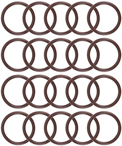 uxcell Fluorine Rubber O-Rings 15mm OD 12mm ID 1.5mm Width, Metric FKM Sealing Gasket, Pack of 20 by uxcell