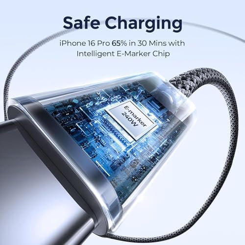 LISEN 240W USB C to USB C Cable, PS/2 Charging Cable (10FT+10FT) - Image 4