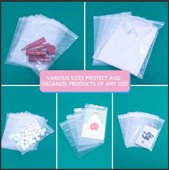 iMailer - 500 Pcs- 5" x 7" Clear Small Zip Bag - Reclosable Zip Plastic Poly - Image 6