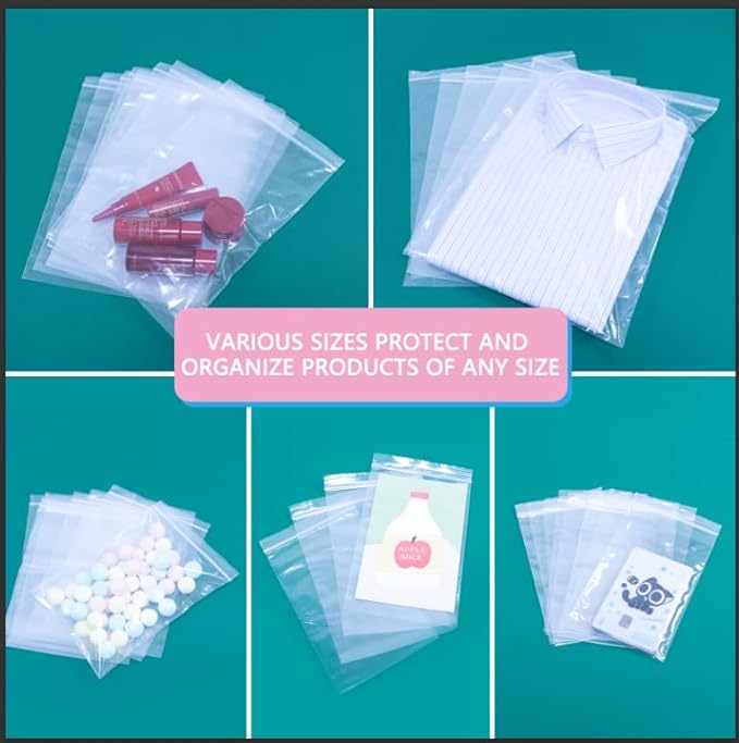 iMailer - 500 Pcs- 11" x 14" Reclosable Plastic Zip Poly Bags- Clear Zip Bag - Image 6