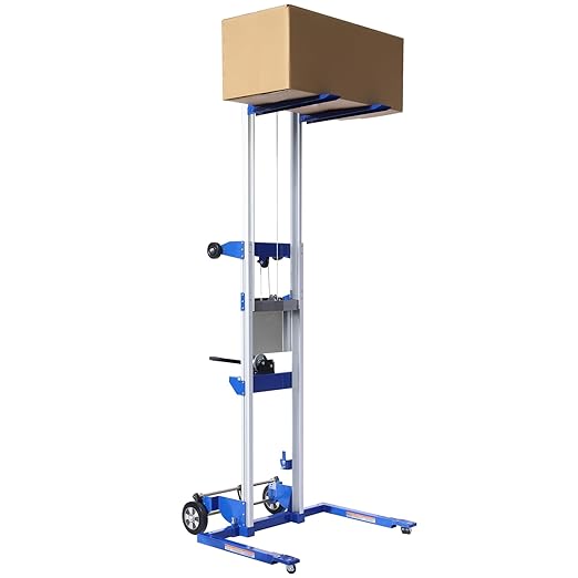 122" Material Lift Winch Stacker, 400 lbs Capacity Manual Material Lifts - Image 9