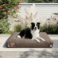 Sytopia 36Inch Indestructible Dog Bed for Large Sized Dogs, Chew Proof Washable Pet Crate Pad with Removable Cover, Durable Waterproof Dog Bed Great for Indoor, Crate, Patio Use, Brown by Sytopia