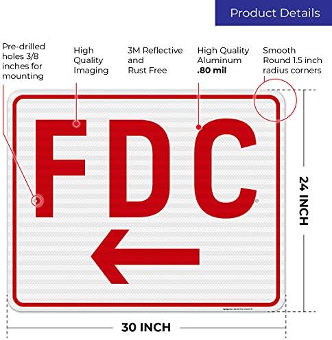 FDC Left Arrow Sign, - Image 3