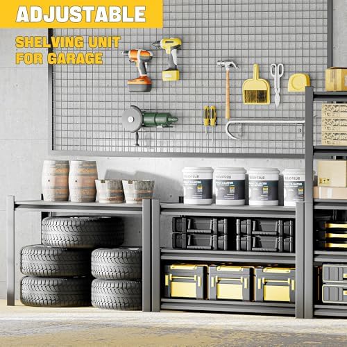 Garage Shelving, 48"W x 24"D x 72"H, Heavy Duty Metal Storage Shelves - Image 3