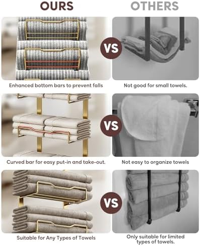 Aetyord Hanging Towel Racks for Bathroom Storage - Image 6