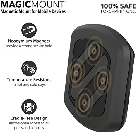 Scosche MAGFM-2PXCES0 MagicMount Flush Magnetic Car Mount, Universal Cell Phone Holder for Car Dashboard & Flat Surfaces, Easy Magnet Mounting for iPhone, iPad, Smartphones, Tablets & More (Pack of 2) - Image 2
