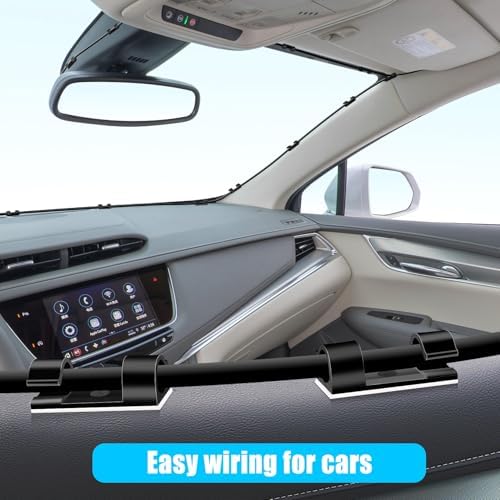 XHF 50pcs Medium Self Adhesive Cable Clips Black,Wire Clips Cable Management Wire Organizer Cord Holder for Under Desk, Car, Wall, TV PC Ethernet Cable - Image 6