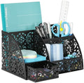 EasyPAG Desk Organizer and Pen Holder for Desk, Mesh Office Supplies Storage Caddy with Drawer for Small Space, Desktop Organizer for Home Office, Black by EasyPAG