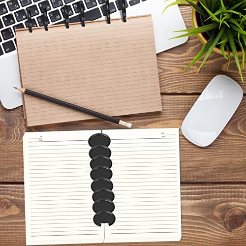12-Piece 2-Inch Discbound Expansion Discs and Binder Rings - Large Black Plastic Book Binding Discs for DIY Notebooks and Scrapbooking Supplies - Image 4
