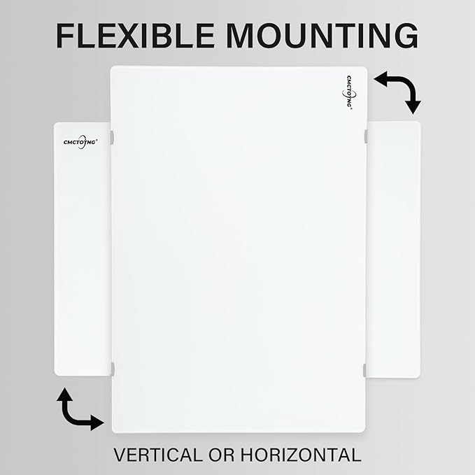Wall-Mounted Magnetic Tempered Glass White Board Frameless Dry Erase Board Wall - Image 3
