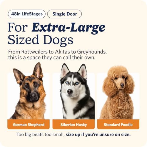 LifeStages by MidWest 48-Inch Single Door Crate, XL Breeds, 90-110 lbs - Image 2