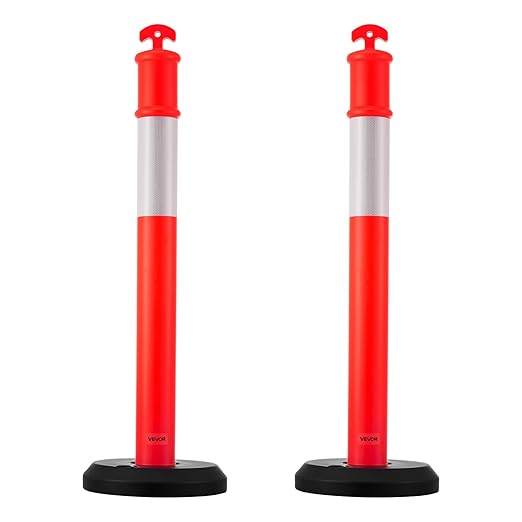 VEVOR 2 Pack Traffic Delineator Posts, 48 inches Traffic Safety Cones - Image 9