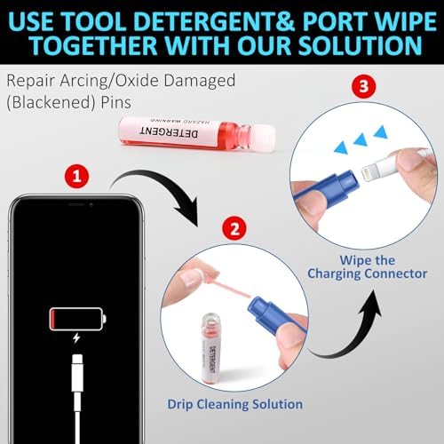 iPhone Cleaning Kit for Charging Port Cell Phone USB C, Dark Blue - Image 6