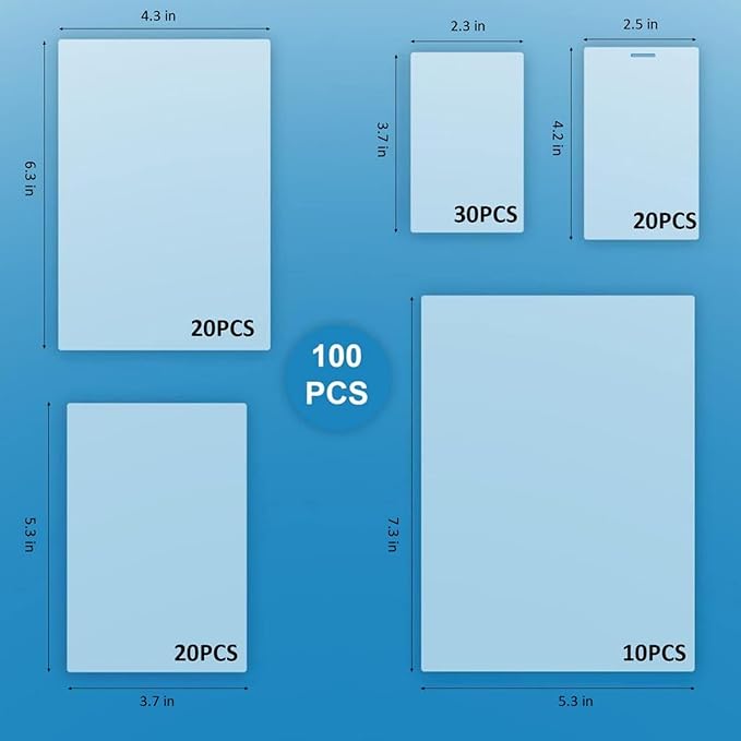 Uinkit Thermal Laminating Pouches Variety Small Size 5mil Thickness Card - Image 2
