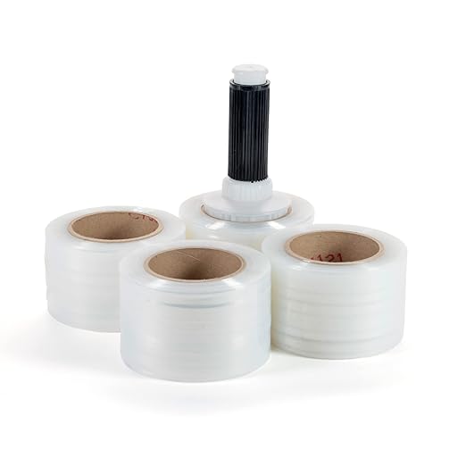 IDL Packaging 3" Stretch Wrap Mini Roll, 700 feet, 120 Gauge by IDLPackaging