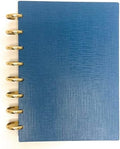 Talia Discbound Notebooks, Planner, Customizable, With 1" Gold Discs (Deep Lake Blue, Junior (5.5in x 8.5in)) by Talia