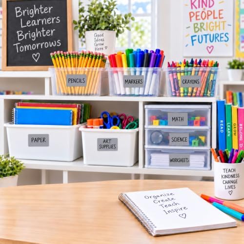 ChromaLabel Gray Rectangle Labels, 2 x 3 Inch, Writable Paper, 250/Box - Image 3