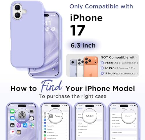 GolbinBox Magnetic for iPhone 17 Case, Silicone Cover, Lilac - Image 2