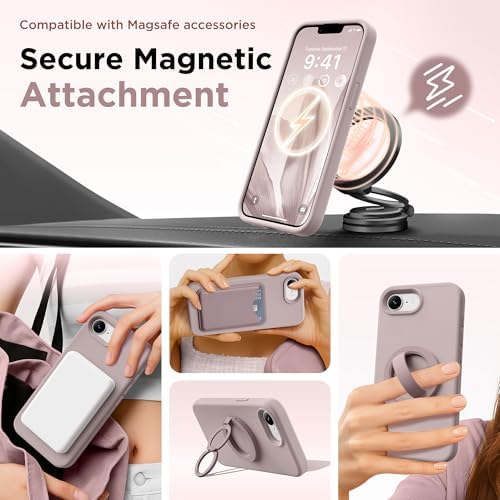 GolbinBox Magnetic for iPhone 17e/16e Case, Silicone Cover, Light Taro - Image 4