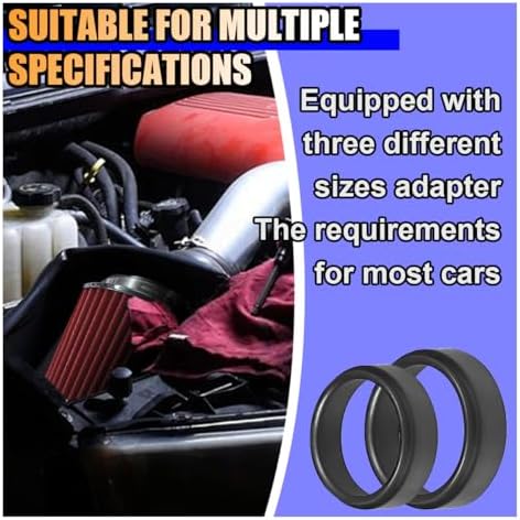 LAINLOY Universal Clamp-On Air Intake Filter for Cars, 76 89 102MM, Red - Image 5