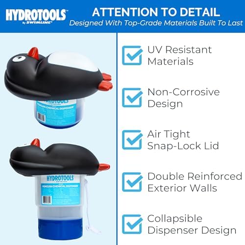 SWIMLINE | Large Capacity Floating Chlorine Tablet Dispenser | Cool Penguin - Image 5