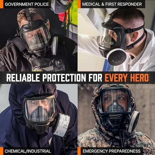 MIRA SAFETY M Certified CBRN Full Face Gas Mask Reusable Respirator Professional Grade (CM-6M Mask WITH Drinking System), 2 Piece Set - Image 2