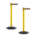 CCW Series WBB-200 Set of 2 Outdoor Safety Rubber Base Stanchion Retractable by Crowd+Control+Warehouse