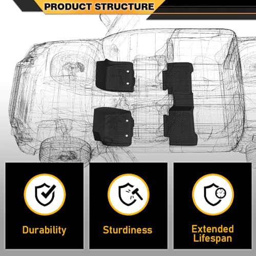 G-PLUS Cargo Liners Fit 1999-2007 Silverado/Sierra 1500 2500 Extended Cab - Image 3
