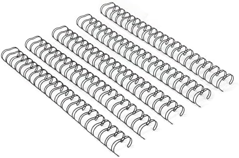 Rayson WR21143BK Wire Binding Spines, 2:1 Pitch Double Loop Binding Wires 9/16 Inch, 21-Loop Wire Ring Pack of 100 with Black by RAYSON