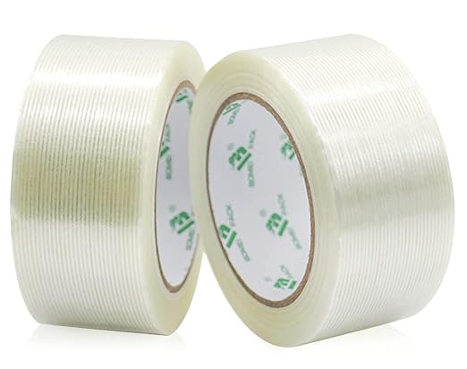 BOMEI PACK Mono Filament Strapping Tape, 2 Roll 2 Inch x 35 Yards 5.5 Mil by BOMEIPACK
