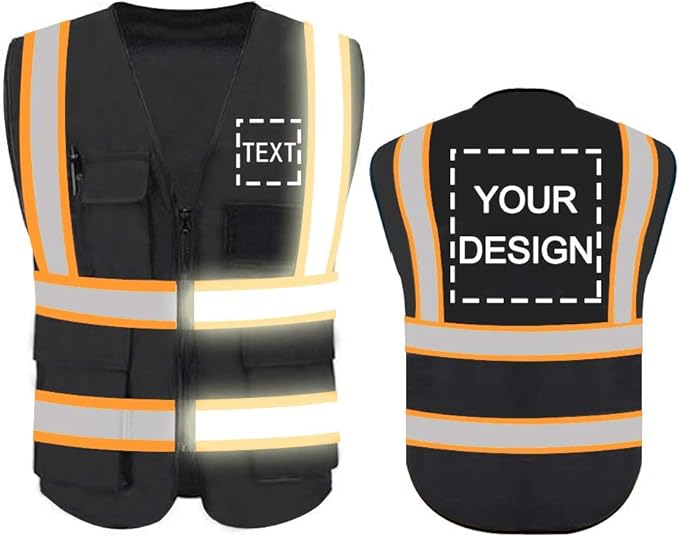 YOWESHOP High Reflective Visibility Safety Vest Custom Your Logo Safety Workwear by YOWESHOP