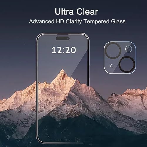 Ailun Screen Protector + Camera Lens Protector for iPhone 15 Plus, 3+3 Pack - Image 5