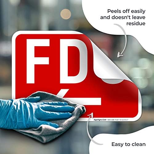 FDC Left Arrow Sign, Red Background, - Image 7