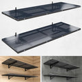 2-Pack 1.5x4ft Heavy Duty Garage Wall Shelving, 500 lbs Load Capacity, Garage Shelving Wall Mounted, Garage Storage Rack with Hooks, Black by Yifro