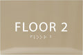 6" X4" Floor 2 Sign by ADACentralSigns