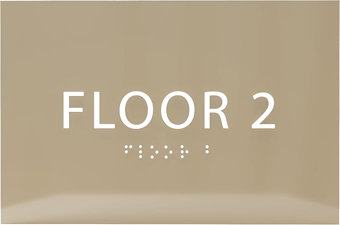 6" X4" Floor 2 Sign by ADACentralSigns