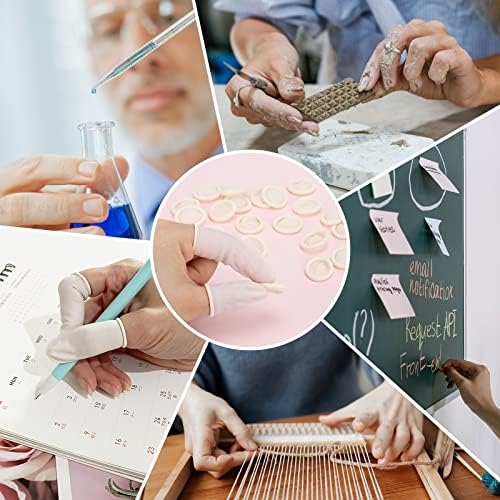acDesign 300Pcs Finger Cots LargeLatex Finger Cots White Finger Protectors for Injured Finger,Cracked Finger,Sports - Image 6