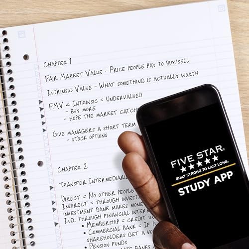 Five Star Spiral Notebook + Study App, 1 Subject, College Ruled Paper, 8-1/2" x 11", 100 Sheets, Fights Ink Bleed, Water Resistant Cover, Pacific Blue (72565) (Pack of 12) - Image 3