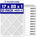 Filter King 17x20x1 Air Filter MERV 8, AC Furnace Filters (12-Pack) by FilterKing