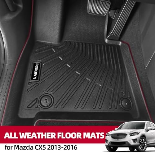 Naibeve Floor Mats for 2013-2016 Mazda CX-5 - All Weather Custom for Mazda CX-5 Floor Mats Liners 2 Row & Cargo Liner & Seats Back Cover Behind 2rd Row(Floor Liner+Trunk Mat+Backrest Mats) - Image 2