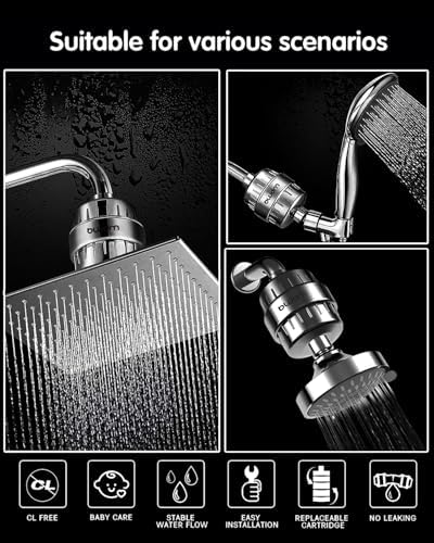 Shower Filter Brushed Nickel Remove Chlorine softer hair and skin - Image 4
