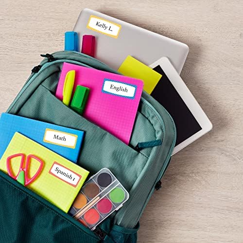 Avery Durable Labels for Kids' Gear, 3/4" x 1-3/4", Assorted Border Colors, Water-Resistant Labels, 60 Count (41442), (Pack of 2) - Image 5