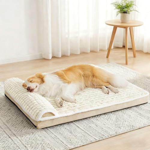 Orthopedic Large Dog Bed Pillow Pet Sofa Bed 56''X40'' Ivory by Unknown
